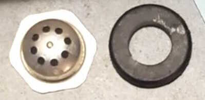 1936 54 MoPar Brake Master Cylinder, Separate Valve and Rubber Washer