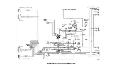 wiring diagram lights and turn signals plymouth 1955